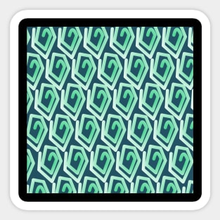 Pastel green spirals Sticker